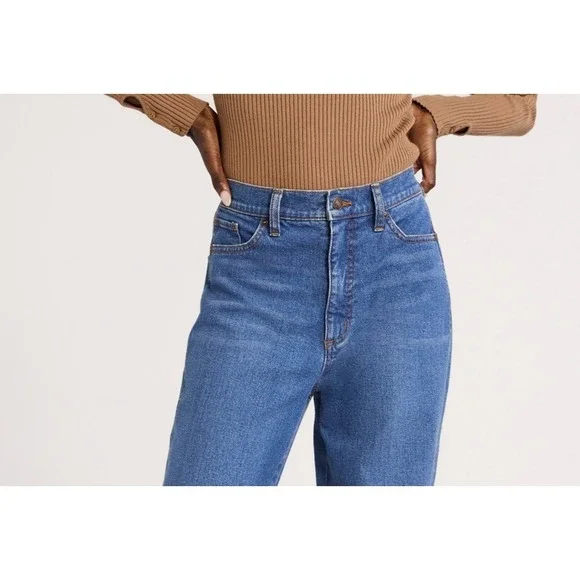 Scoop Womens Stovepipe Jeans Size 10 Medium Wash High Rise Straight Leg Stretch - Picture 4 of 7